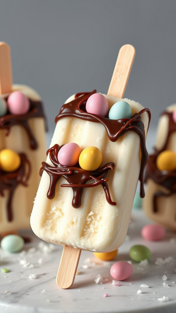 7. Coconut Cream Nest Cakesicles