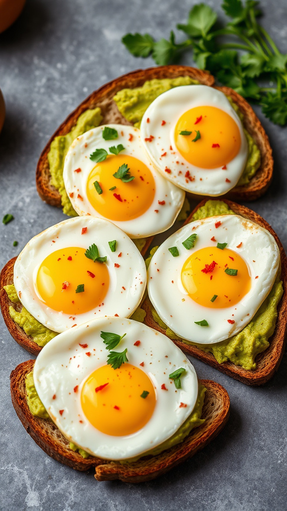 1. Avocado Egg Toast Bonanza