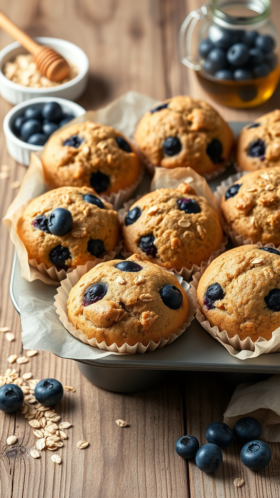 21. Blueberry Oatmeal Breakfast Muffins
