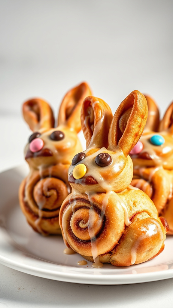 22 Adorable Easter Bunny Cake to Charm Your Party - Zynahz 21. Bunny Cinnamon Roll Delight