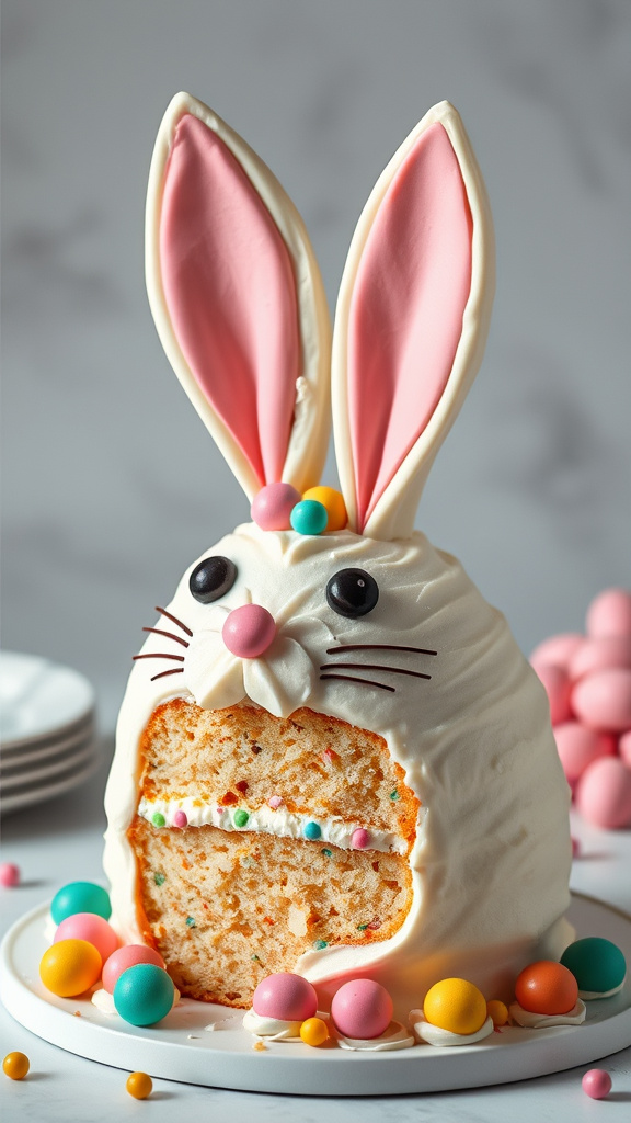 22 Adorable Easter Bunny Cake to Charm Your Party - Zynahz 3. Gluten-Free Bunny Cake Bliss