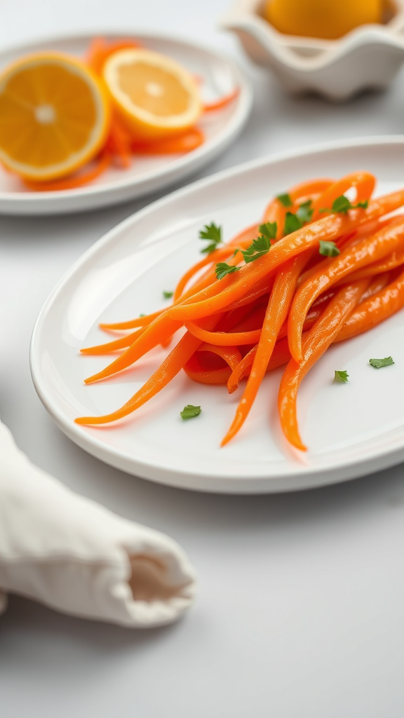 22 Brilliant Easter Food Ideas to Inspire Your Menu - Zynahz 2. Citrus-Glazed Carrot Ribbons