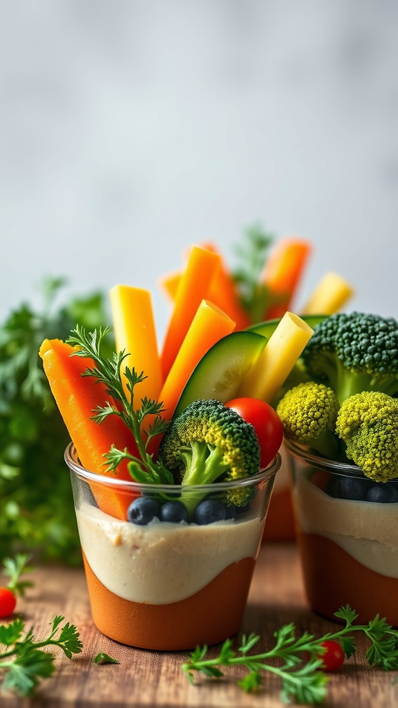 22 Creative Easter Appetizers to Kick Off the Feast - Zynahz 11. Edible Veggie Garden Cups