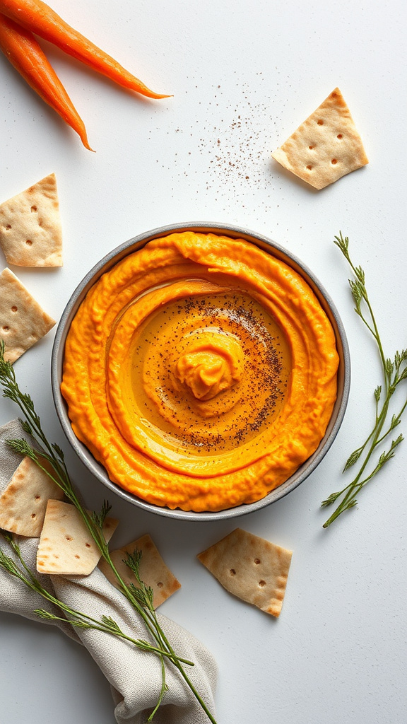 22 Creative Easter Appetizers to Kick Off the Feast - Zynahz 20. Roasted Carrot Hummus