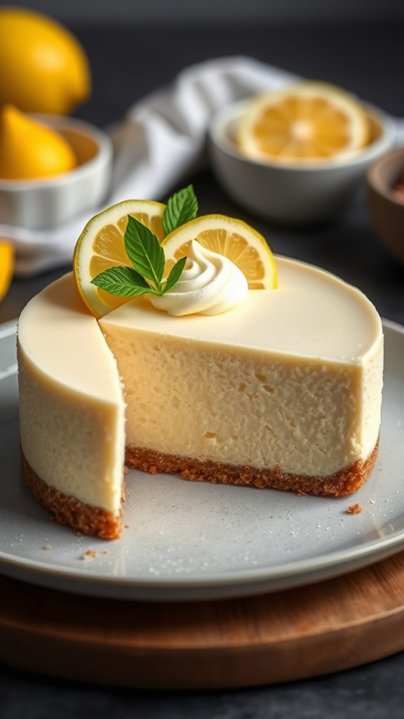 14. Low-Carb Lemon Cheesecake