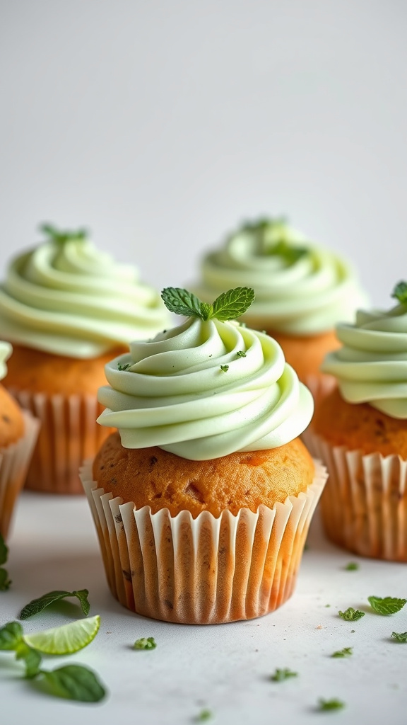 22 Sweet Easter Cupcake Ideas to Brighten Your Table - Zynahz 11. Mint Green Garden Carrots