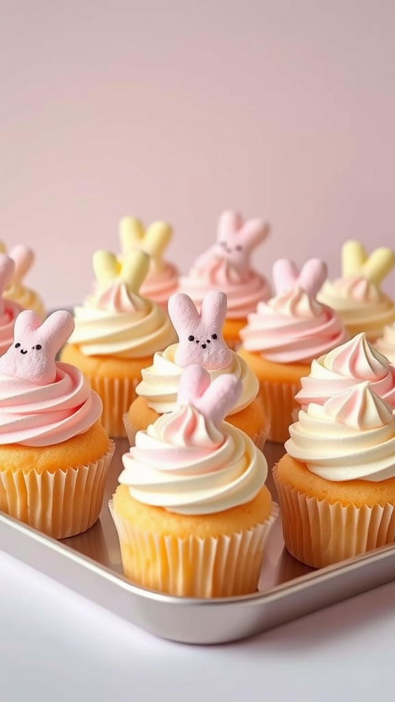 22 Sweet Easter Cupcake Ideas to Brighten Your Table - Zynahz 17. Springtime Peep Poppers