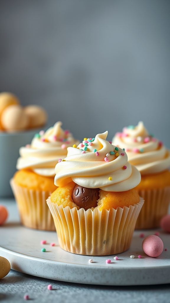 22 Sweet Easter Cupcake Ideas to Brighten Your Table - Zynahz 18. Maple Vanilla Egg Hunt Magic
