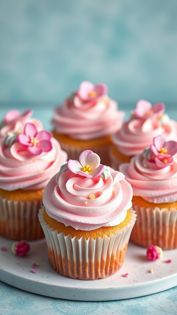 22 Sweet Easter Cupcake Ideas to Brighten Your Table - Zynahz 5. Pastel Blossom Dreamcakes