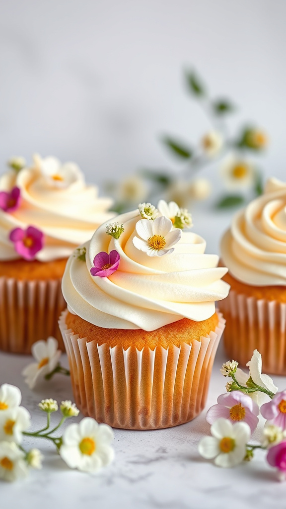 22 Sweet Easter Cupcake Ideas to Brighten Your Table - Zynahz 9. Elderflower Blossom Beauties