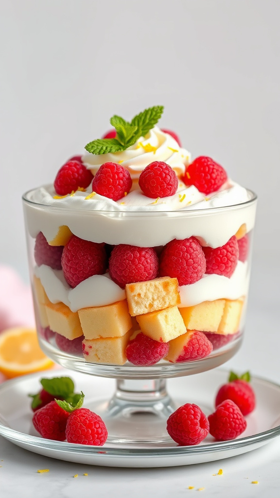 22 Sweet Easter Trifle Desserts to Spoon Up Bliss - Zynahz 2. Raspberry Lemon Easter Bliss