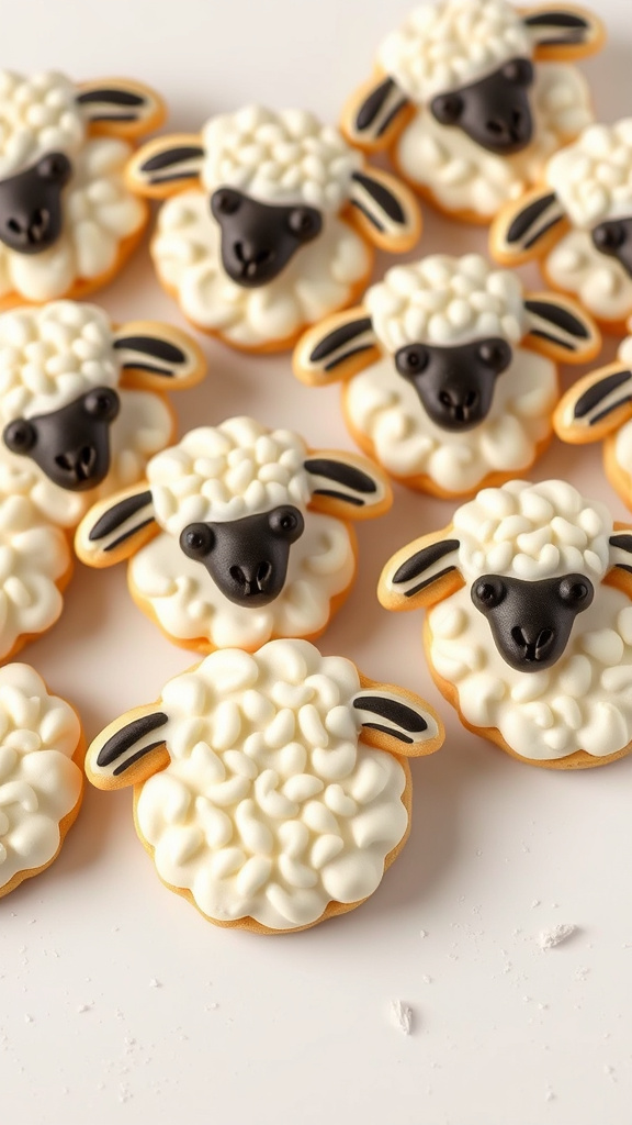 23 Delightful Cute Easter Desserts to Brighten Your Day - Zynahz 19. White Chocolate Lamb Cookies
