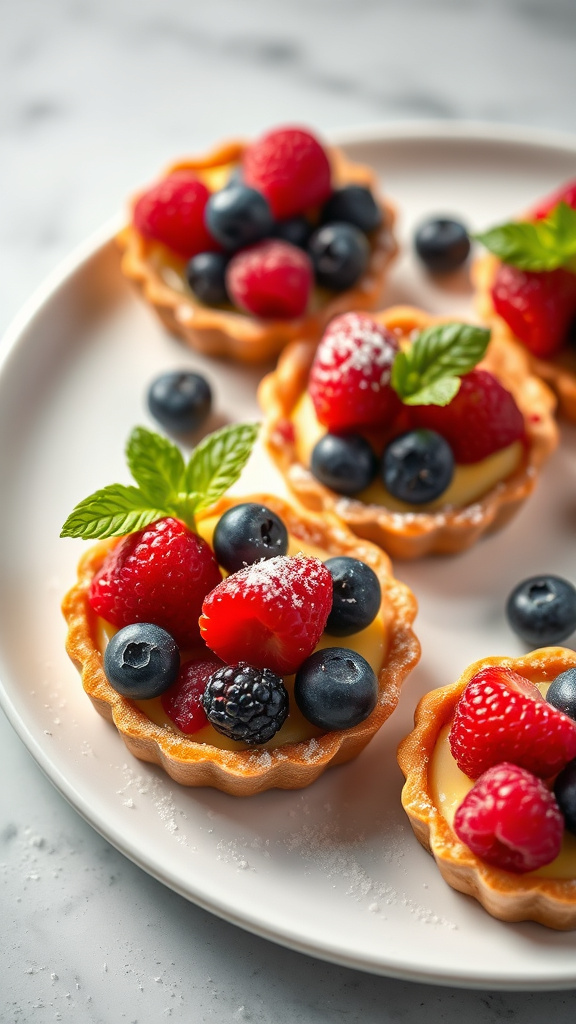 23 Delightful Cute Easter Desserts to Brighten Your Day - Zynahz 22. Nestled Berry Tarts