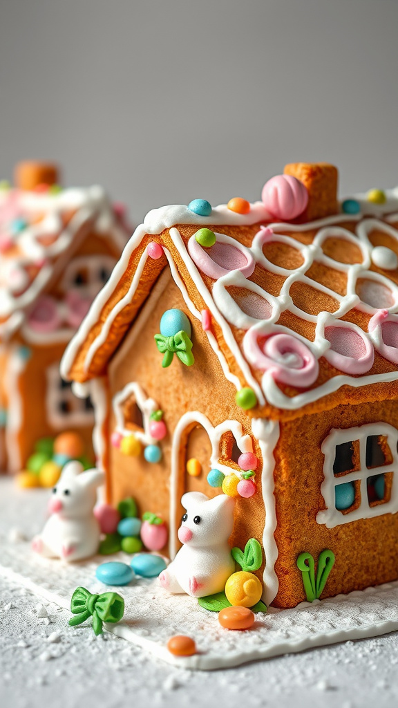 23 Delightful Cute Easter Desserts to Brighten Your Day - Zynahz 23. Carrot Gingerbread Houses
