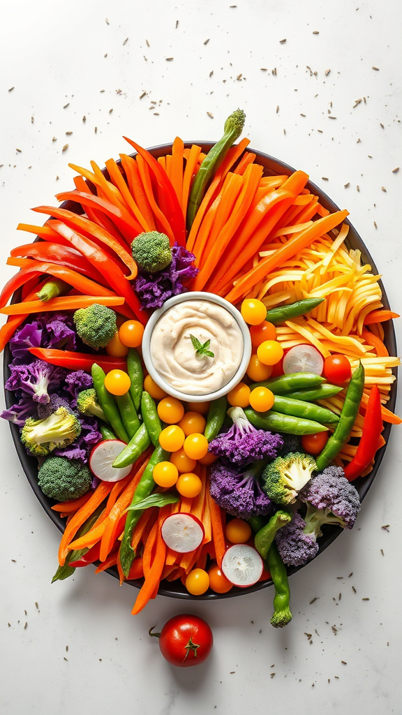 3. Rainbow Spring Veggie Platter