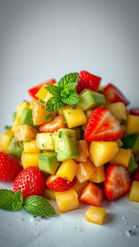 23 Refreshing Easter Fruit Salad to Lighten Your Spread - Zynahz 6. Avocado Tropical Twist