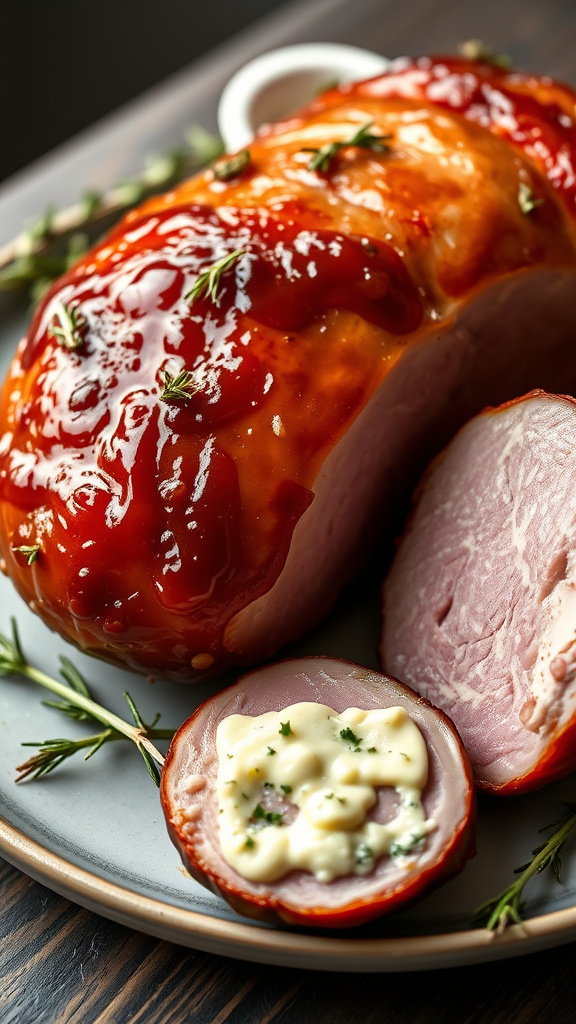 24 Hearty Easter Dinner to Gather Your Family - Zynahz 1. Honey-Glazed Ham with Herb Butter