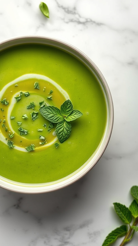 24 Hearty Easter Dinner to Gather Your Family - Zynahz 16. Sweet Pea and Mint Soup