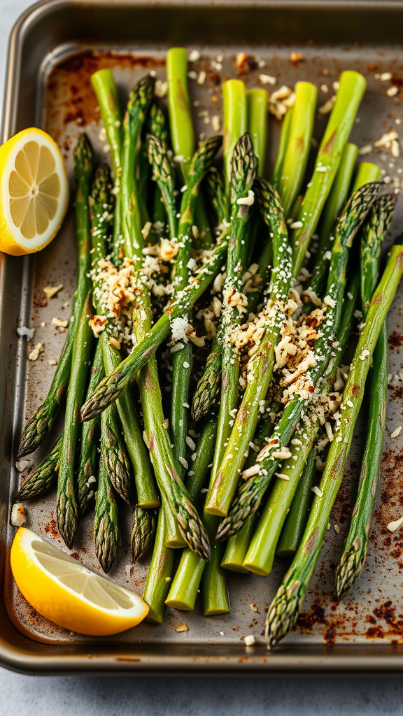 24 Hearty Easter Dinner to Gather Your Family - Zynahz 19. Parmesan Garlic Asparagus
