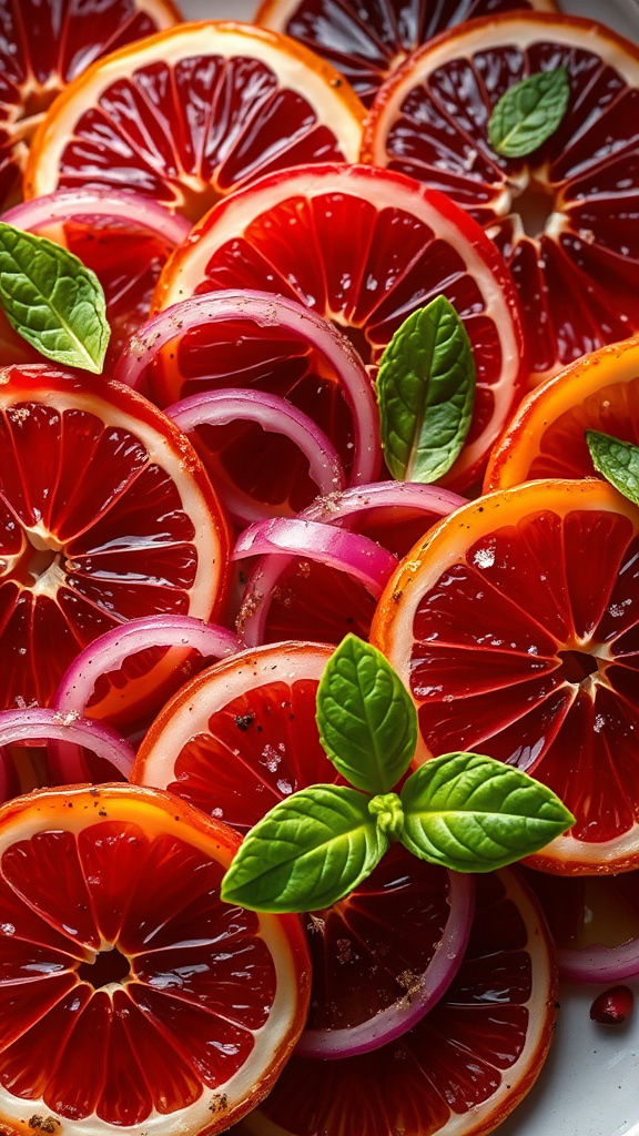 24 Hearty Easter Dinner to Gather Your Family - Zynahz 23. Spiced Blood Orange Salad