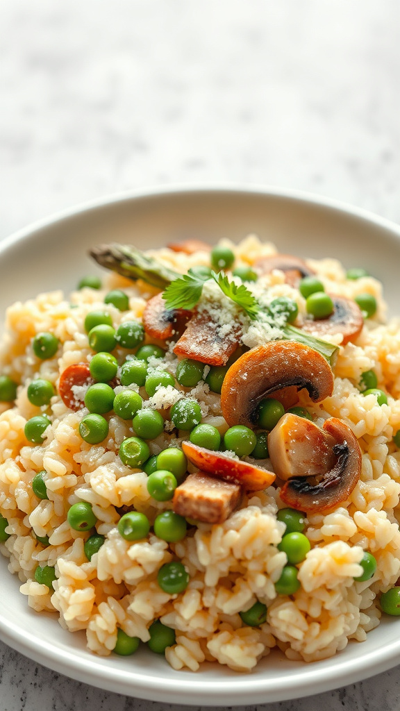 24 Hearty Easter Dinner to Gather Your Family - Zynahz 4. Spring Vegetable Risotto