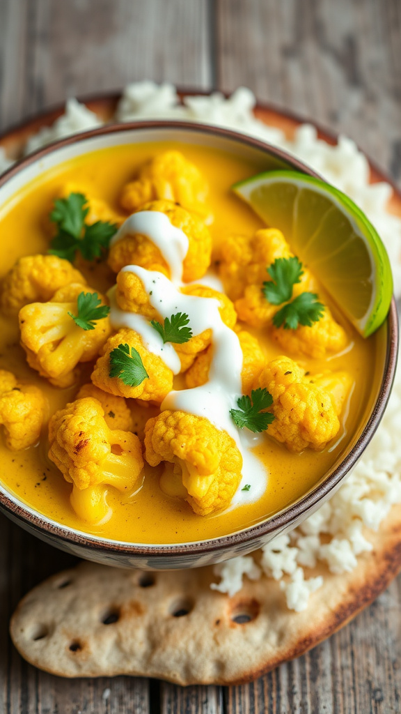 24 Hearty Easter Dinner to Gather Your Family - Zynahz 6. Coconut Cauliflower Curry