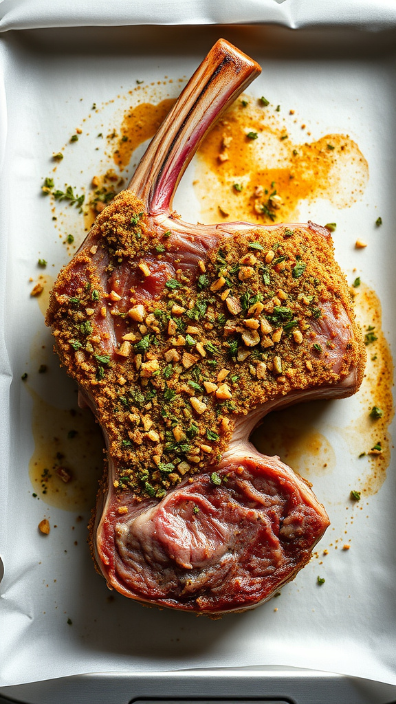 24 Hearty Easter Dinner to Gather Your Family - Zynahz 7. Garlic Herb Crusted Lamb