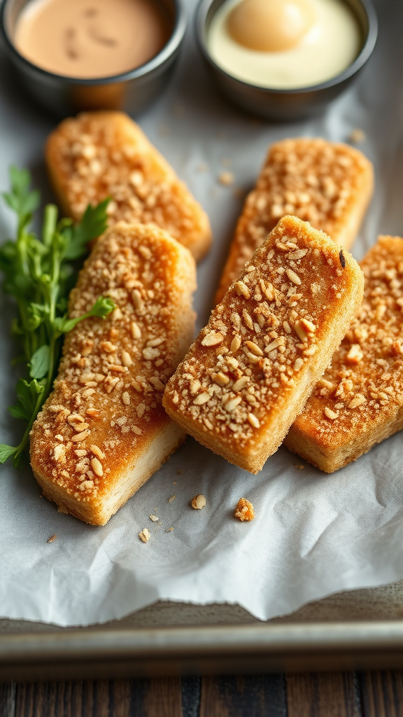 20. Almond Crusted Tofu Tenders