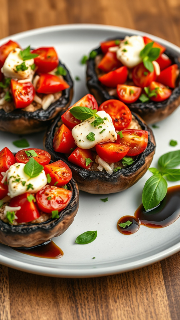 23. Caprese Stuffed Portobellos