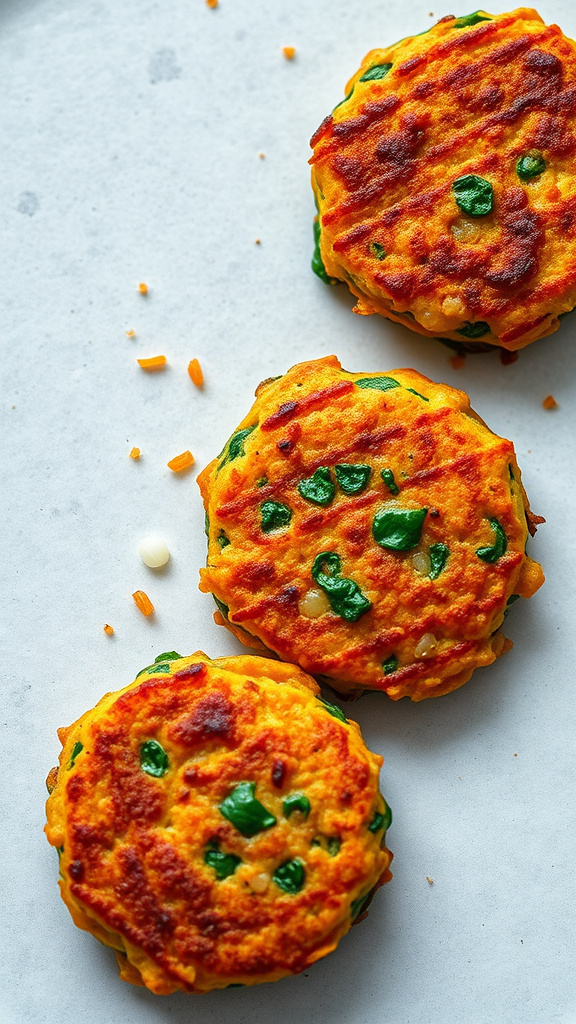 8. Carrot and Spinach Fritters