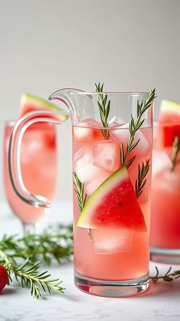 24 Refreshing Easter Cocktails to Sip Without Alcohol - Zynahz 14. Watermelon Rosemary Refresher