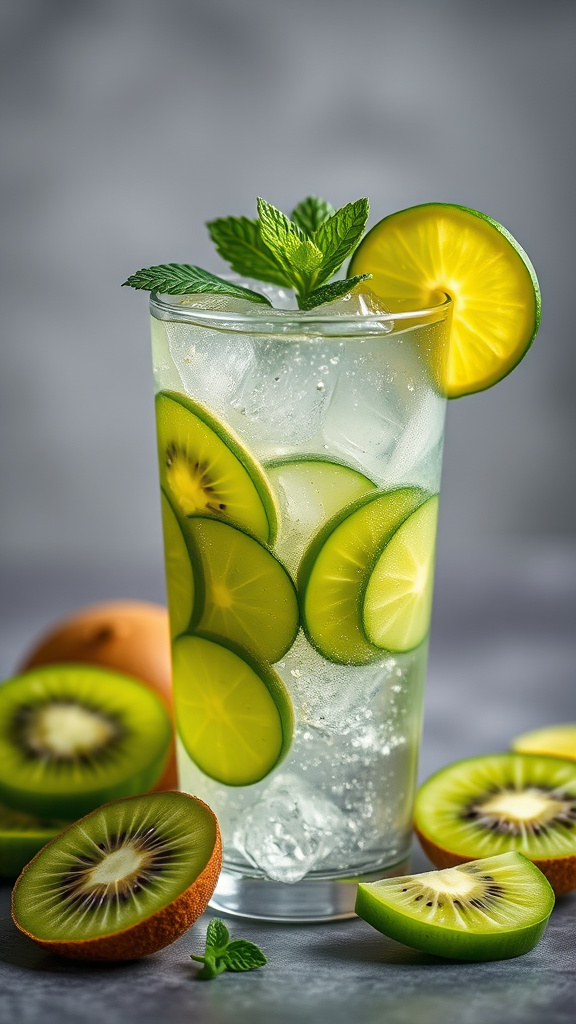 24 Refreshing Easter Cocktails to Sip Without Alcohol - Zynahz 15. Kiwi Cucumber Cooler
