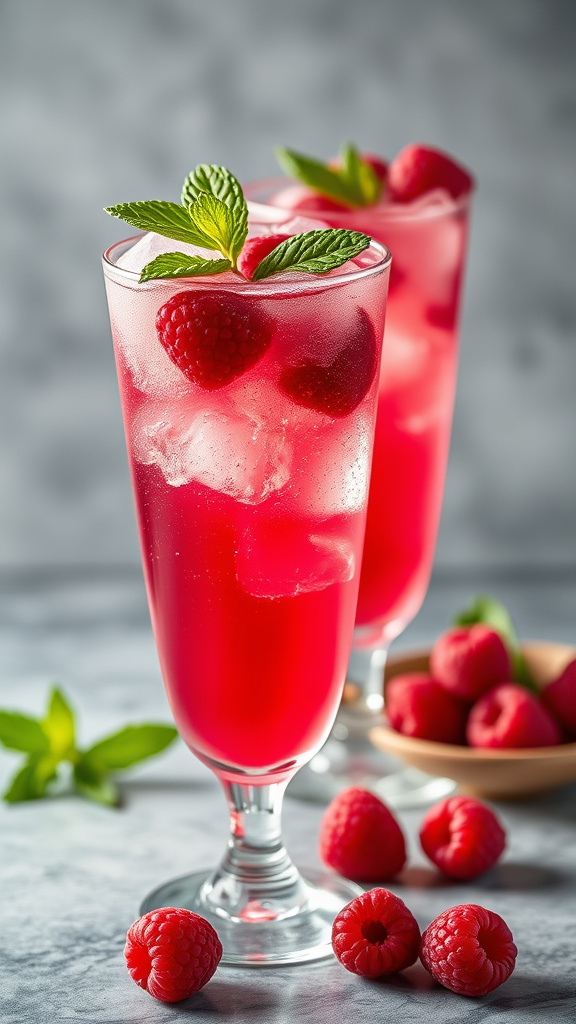 24 Refreshing Easter Cocktails to Sip Without Alcohol - Zynahz 4. Refreshing Raspberry Rosewater Spritz