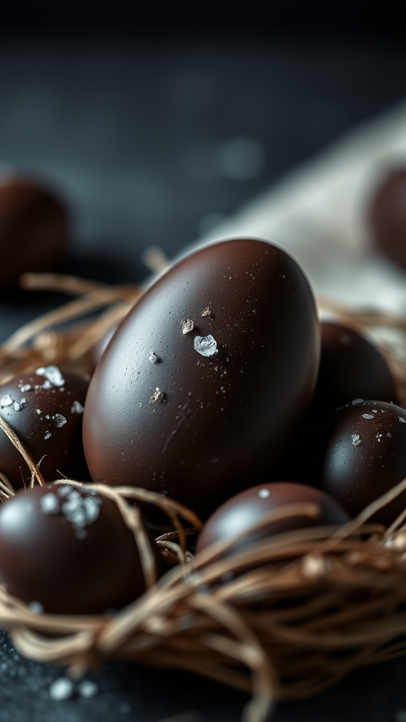 1. Dark Chocolate Sea Salt Eggs
