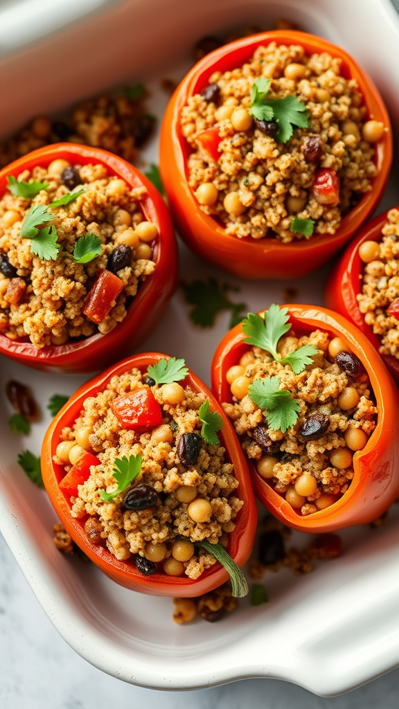9. Moroccan Quinoa Stuffed Peppers