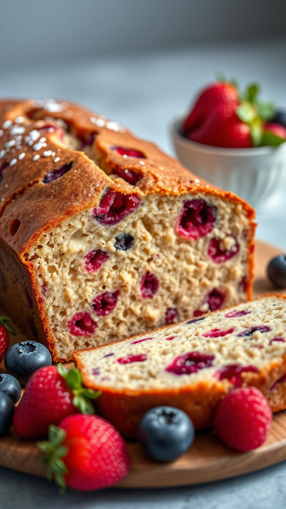 25 Golden Easter Bread to Warm Your Holiday Table - Zynahz 11. Triple Berry Easter Loaf
