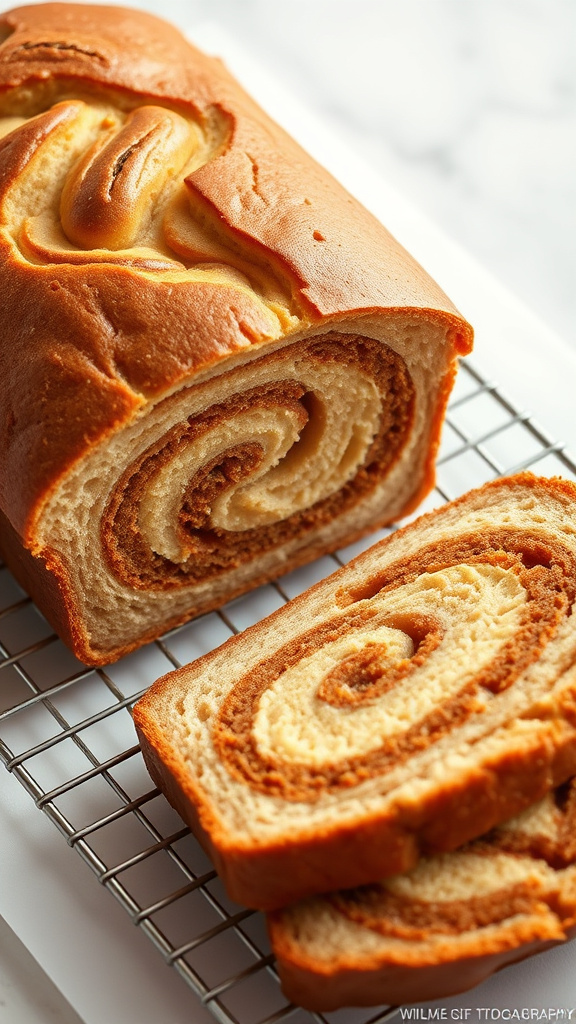 25 Golden Easter Bread to Warm Your Holiday Table - Zynahz 14. Peanut Butter Swirl Easter Loaf