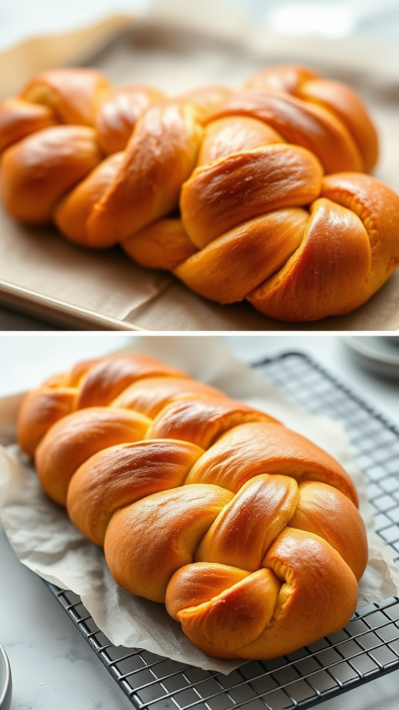 25 Golden Easter Bread to Warm Your Holiday Table - Zynahz 15. Sweet Potato Easter Braid