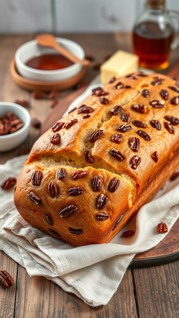 25 Golden Easter Bread to Warm Your Holiday Table - Zynahz 17. Maple Pecan Easter Bread