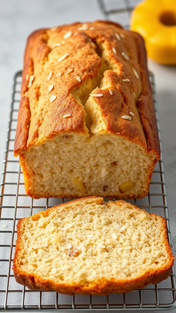 25 Golden Easter Bread to Warm Your Holiday Table - Zynahz 23. Pineapple Coconut Easter Loaf