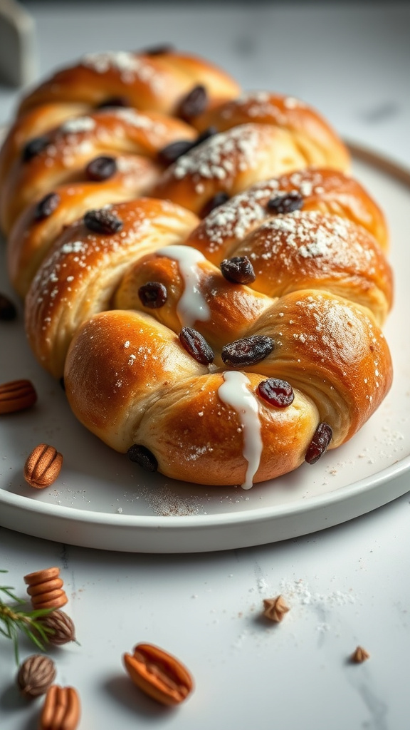 25 Golden Easter Bread to Warm Your Holiday Table - Zynahz 25. Cinnamon-Raisin Easter Braid