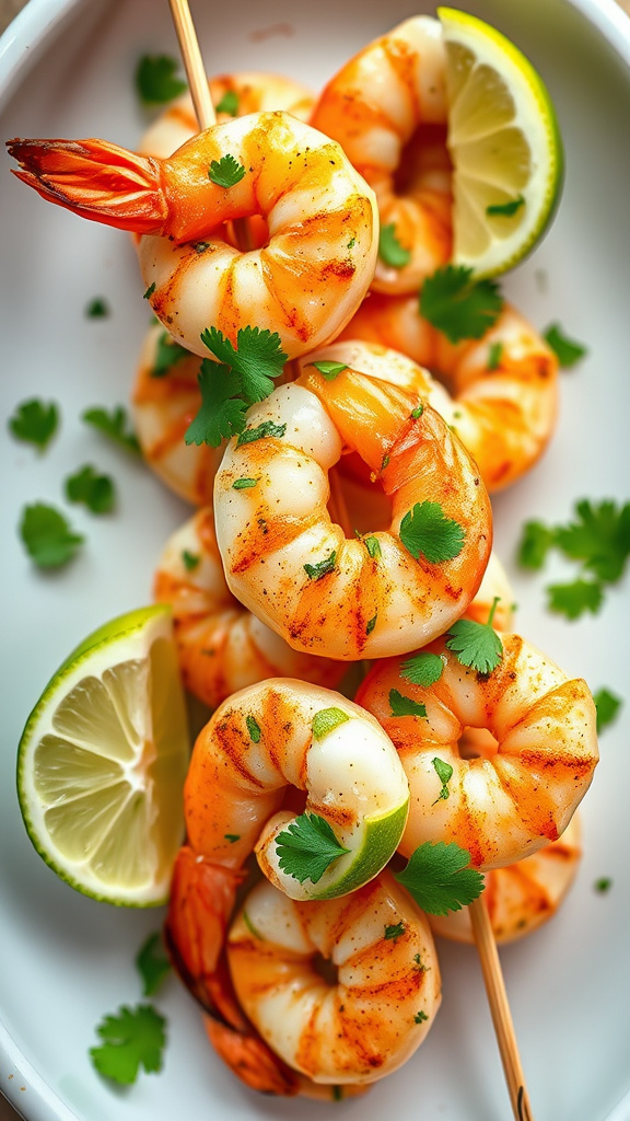 22. Cilantro Lime Shrimp Skewers