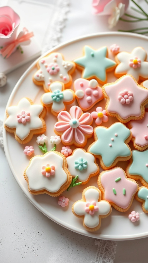 25 Stunning Easter Cookies Decorated to Impress Your Guests - Zynahz 11. Spring Meadow Cookie Platter