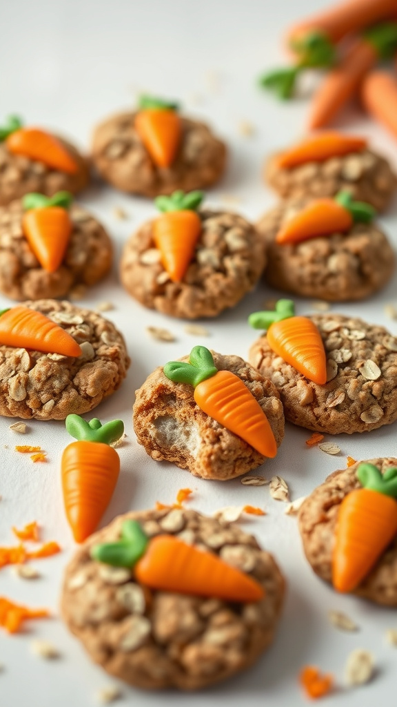 25 Stunning Easter Cookies Decorated to Impress Your Guests - Zynahz 13. Carrot Patch Oatmeal Wonders