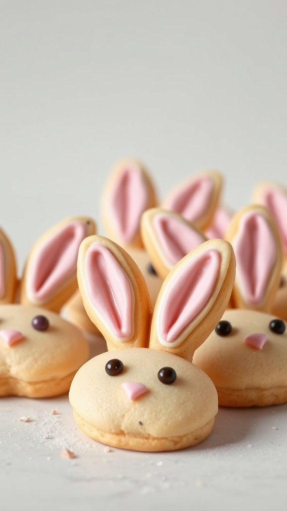 25 Stunning Easter Cookies Decorated to Impress Your Guests - Zynahz 2. Pastel Bunny Ear Treats
