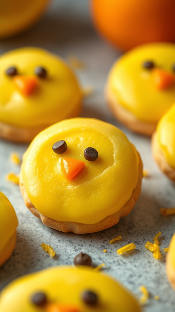 25 Stunning Easter Cookies Decorated to Impress Your Guests - Zynahz 20. Citrus Burst Chick Rounds