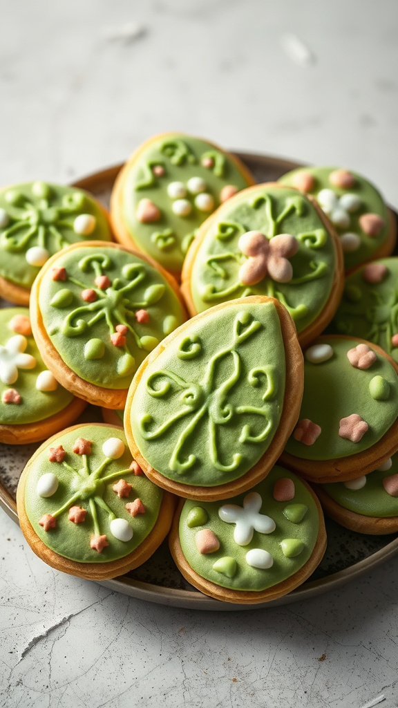 25 Stunning Easter Cookies Decorated to Impress Your Guests - Zynahz 21. Matcha Green Egg Treats