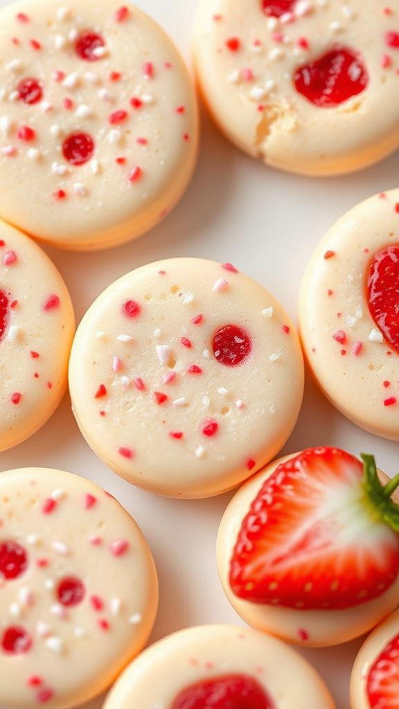 25 Stunning Easter Cookies Decorated to Impress Your Guests - Zynahz 24. Speckled Strawberry Marzipan Joys