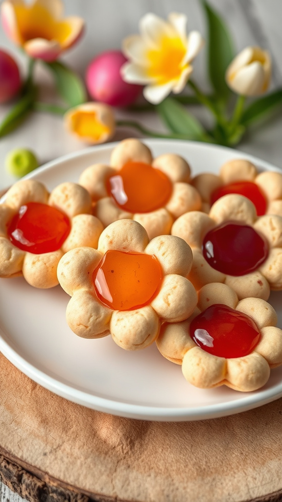 25 Stunning Easter Cookies Decorated to Impress Your Guests - Zynahz 25. Fruit-Filled Garden Blossoms