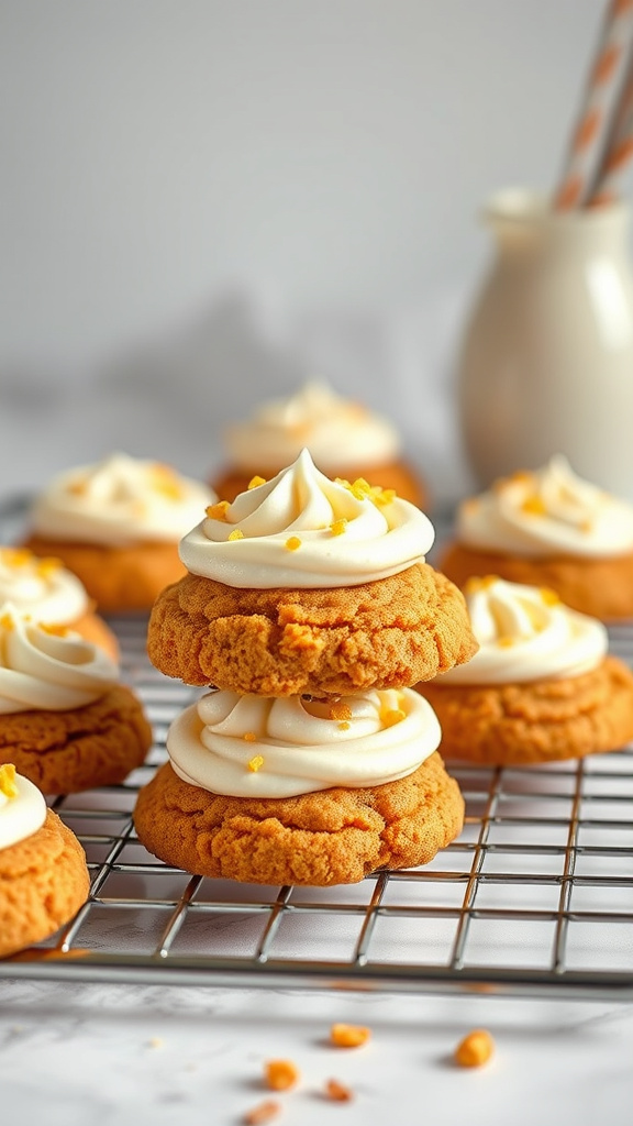 25 Stunning Easter Cookies Decorated to Impress Your Guests - Zynahz 3. Golden Carrot Cake Cookies
